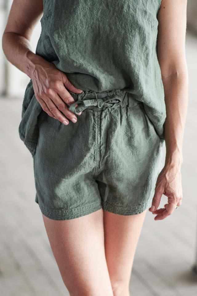 The Linen Cami - Khaki