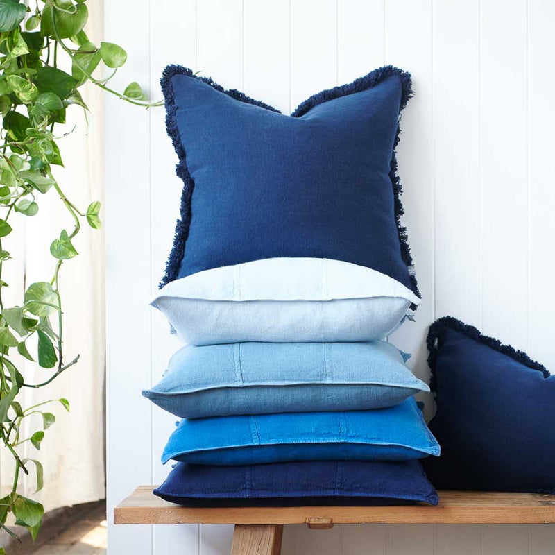 Luca Linen Cushion - Navy