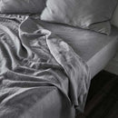 French Linen Flat Sheet - Slate