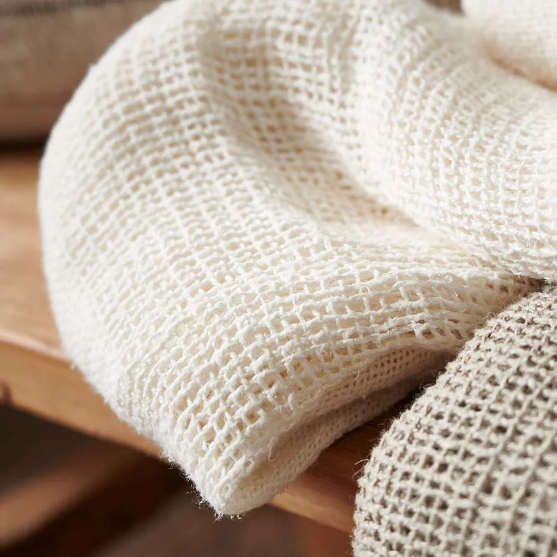 Mayla Hand Woven Linen Bath Towel (Set of 2) - Ivory