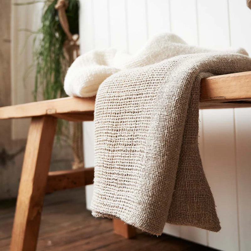 Mayla Hand Woven Linen Bath Towel (Set of 2) - Natural