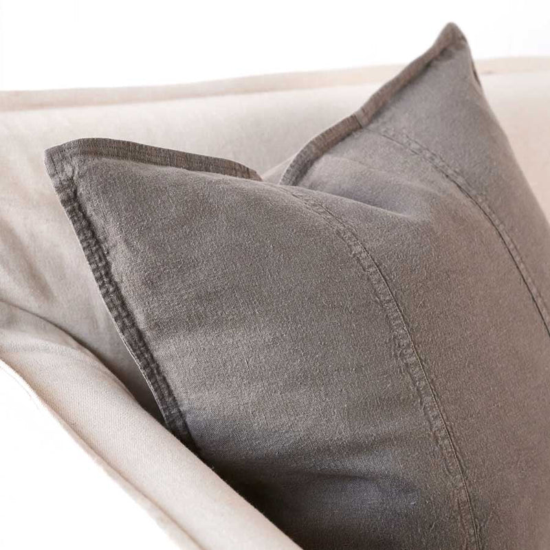 Luca Linen Cushion - Coal