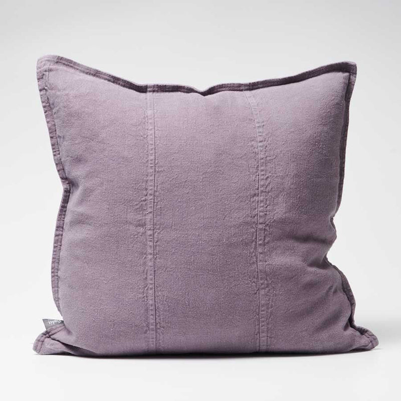 Luca Linen Cushion - Aubergine