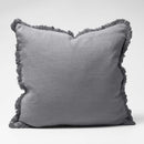 Luca Boho Linen Cushion - Slate