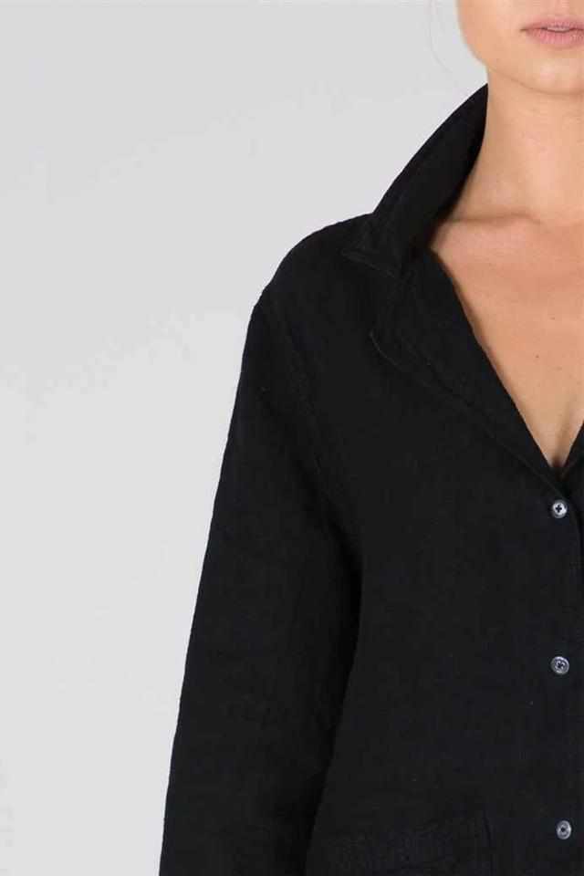 The Essential Linen Shirt - Black