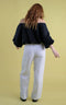Linen Tailored Pants - White