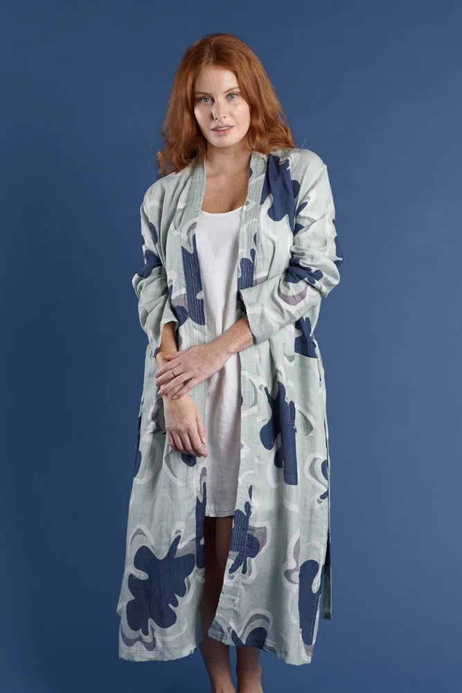 Linen Robe - Gidget Print