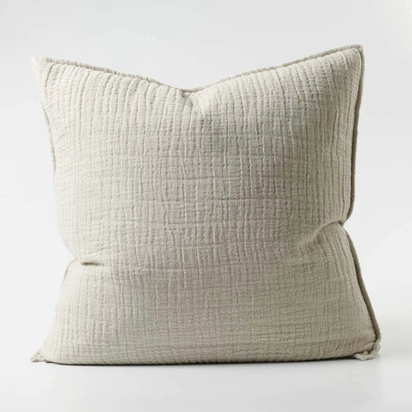 Sea Foam Reversible Cushion - Khaki/Natural