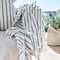 Sea Spray Throw - White/Navy Stripe