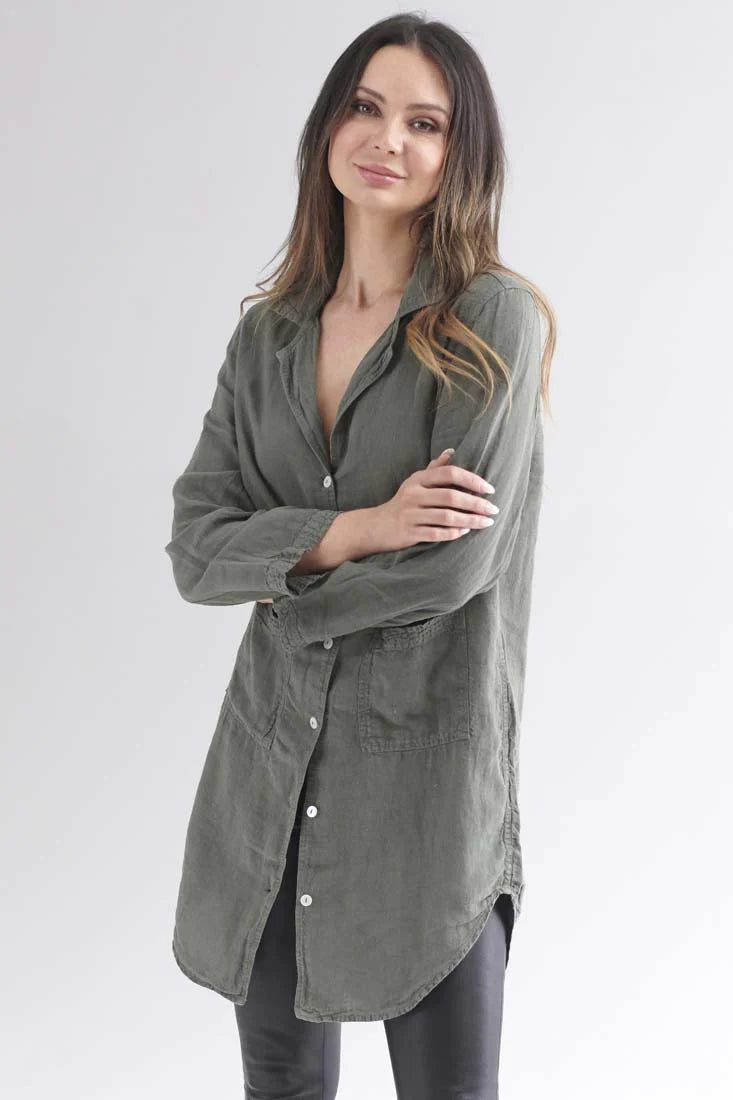 The Essential Linen Shirt - Khaki