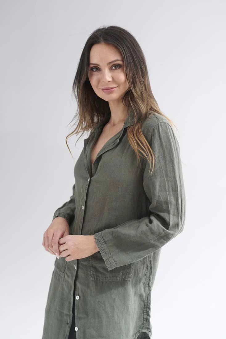 The Essential Linen Shirt - Khaki