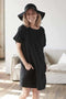 Linen Pocket Dress - Black