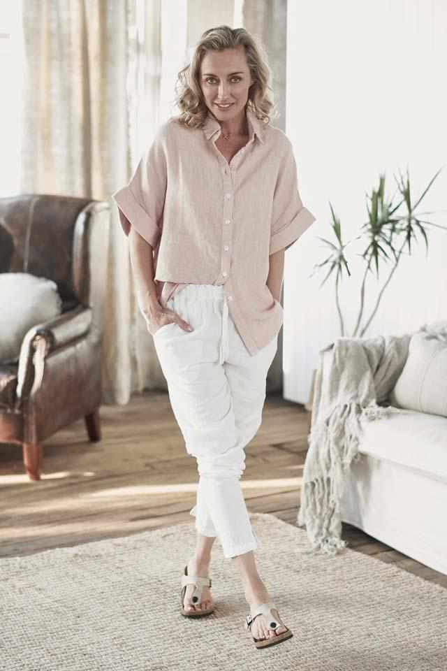 The Linen Lounge Pant - White