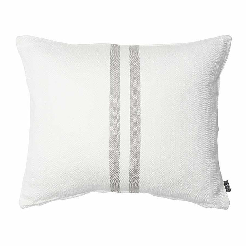 Simpatico Cushion - White/Silver Grey