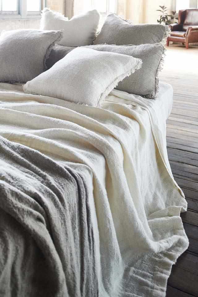 Bedouin Linen Bed Cover - Natural