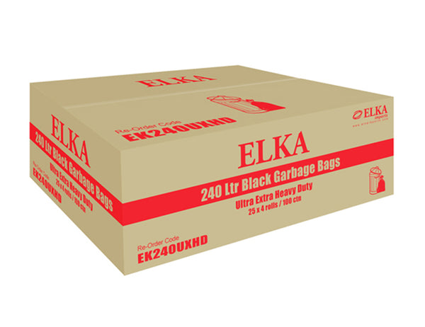 240L Ultra Extra Heavy Duty Garbage Bags Carton of 100 (ROLL)