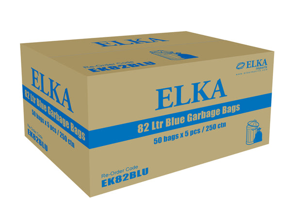 82L BLUE GARBAGE BAGS CARTON OF 250 (ROLL)