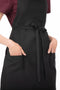 Smart Works Bib Apron Double Pocket Black