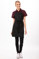 Smart Works Bib Apron Double Pocket Black