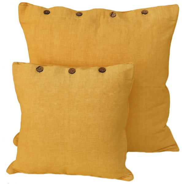 Resort Premium Solid Mustard Cushion Cover