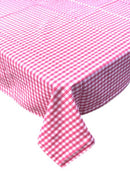 Gingham Check Pink Tablecloth