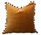 Velvet Mustard Cushion Cover with Tassals 50x50cm