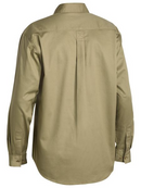 A khaki coloured work shirt for men with half placket collared neck. It has two button open chest pockets and adjustable sleeves. Made up of cotton fabric for maximum comfort.
