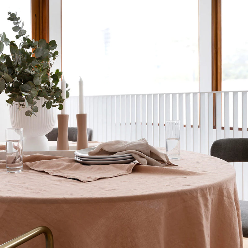Linen Napkin Set Tea Rose