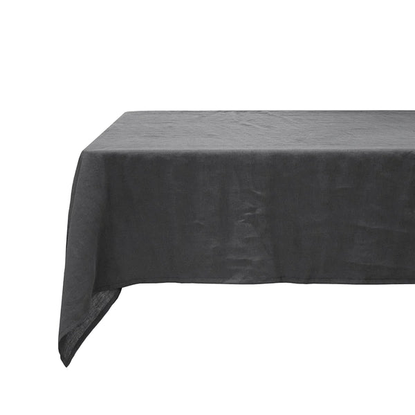 Linen Rectangle Tablecloth Charcoal