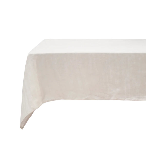 Linen Rectangle Tablecloth Pebble