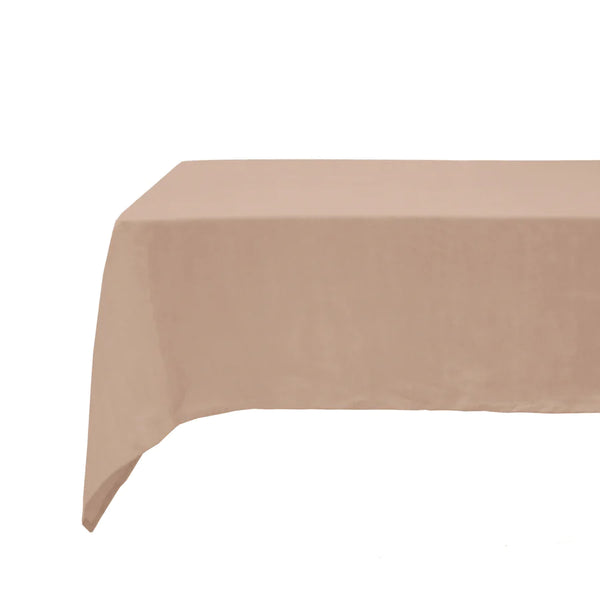 Linen Rectangle Tablecloth Tea Rose