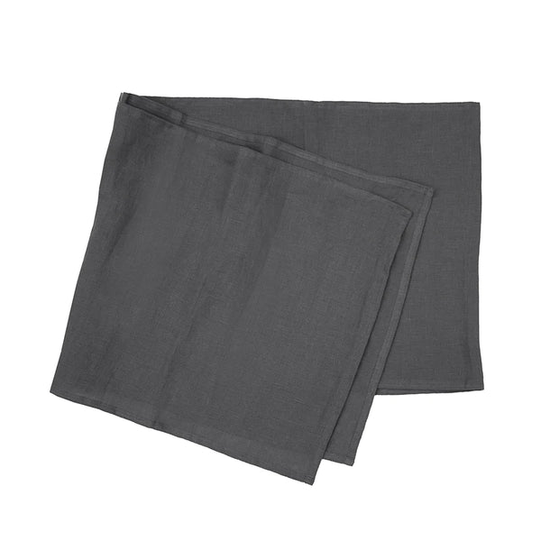 Linen Table Runner Charcoal
