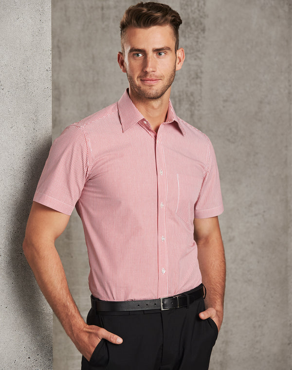 Balance Stripe Shirt For Men - Short Sleeve