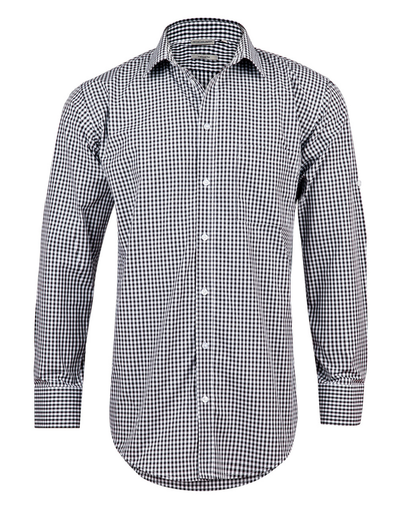 Men’s Gingham Shirt- Long Sleeves