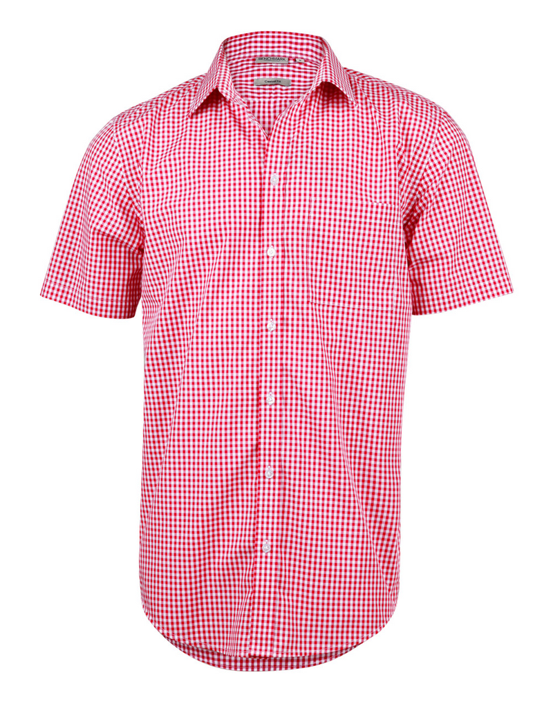 Men’s Gingham Shirt- Short Sleeves