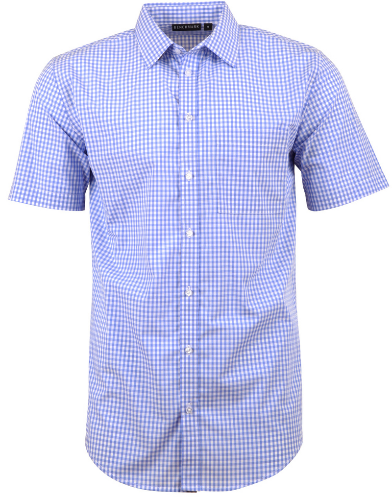 Men’s Gingham Shirt- Short Sleeves