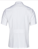 Mens White Front Open Jacket- Short Sleeve