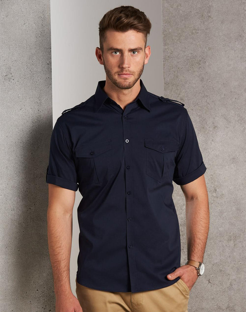 Mens Military Shirt - Short Sleeves