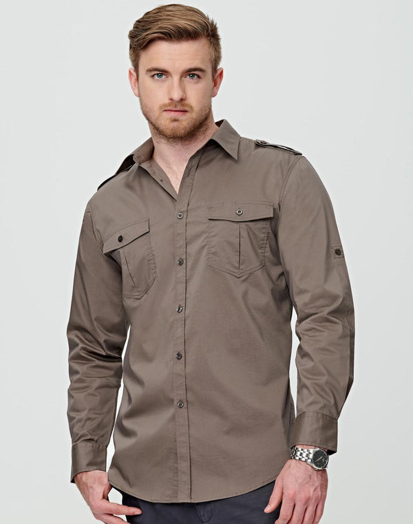 Mens Military Shirt - Long Sleeves