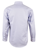 White Blue Dot Contrast Shirt For Men