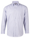 White Blue Dot Contrast Shirt For Men