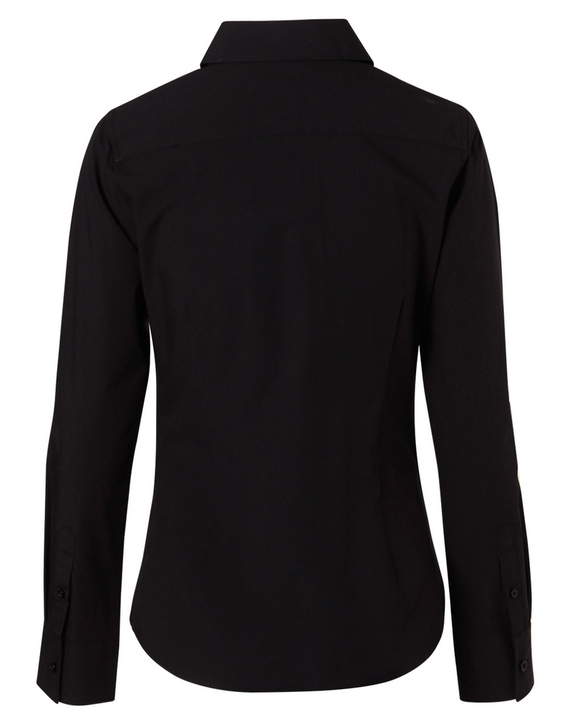 Cotton/Poly Stretch Long Sleeve Shirt For Women