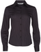 Black Charcoal Dobby Stripe Shirt For Women