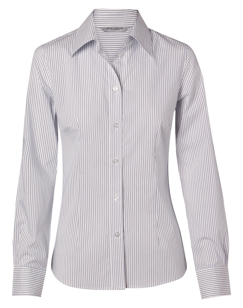 Ticking Stripe Shirt For Women - Long Sleeve