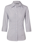 Ticking Stripe Shirt For Women -  3/4 Sleeve