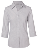 Ticking Stripe Shirt For Women -  3/4 Sleeve