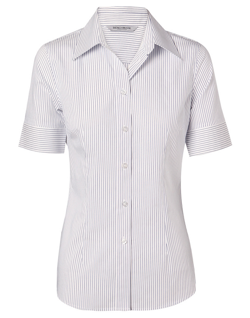 Ticking Stripe Shirt For Women - Short Sleeve