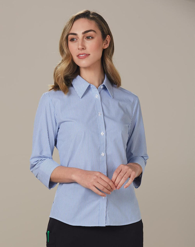 Womens Stripe 3/4 Sleeve Shirt