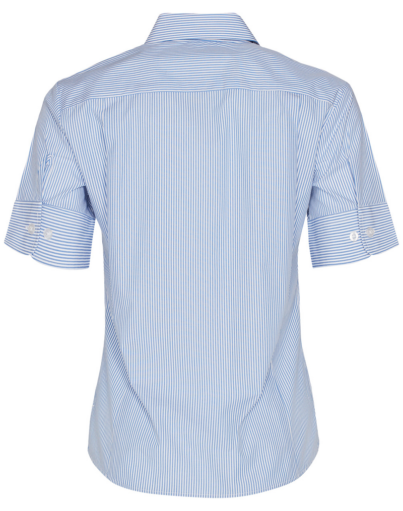 Womens Strip Shirt- Short Sleeve