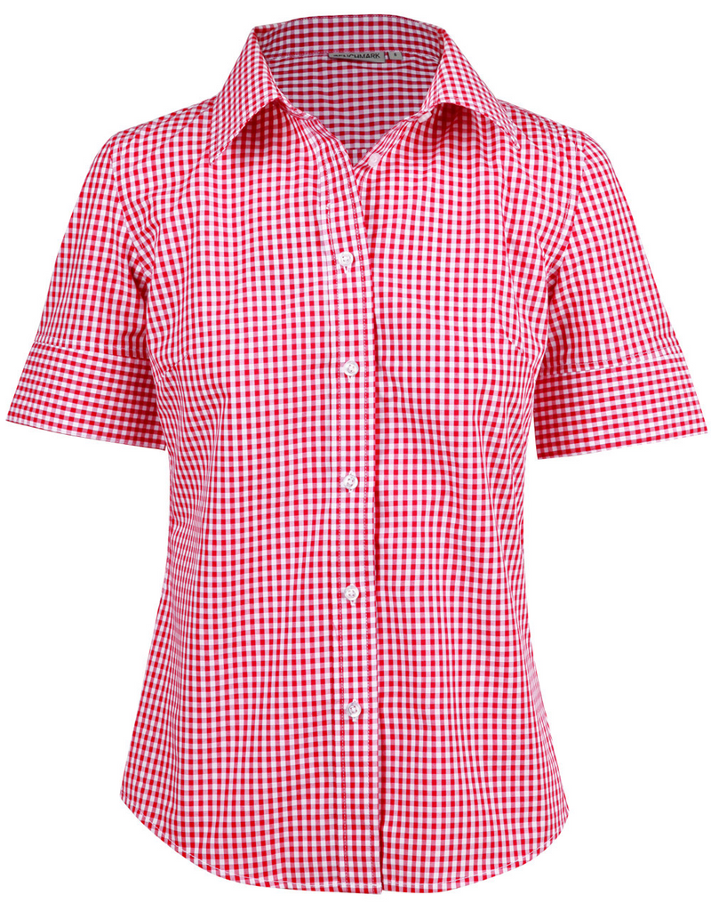 Women’s Gingham Shirt- Short Sleeves